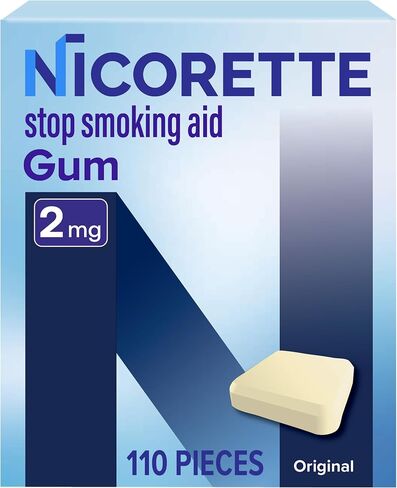 Nicorette 2 mg Nicotine Gum to Help Stop Smoking - Original Flavored Stop Smoking Aid, 110 Count in Kuwait