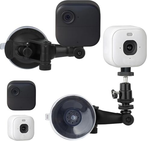 VVHOOY 2 Pack Gooseneck Twist Mount Compatible with Blink Mini Pan Tilt, Security Camera Stand Bracket Flexible Outdoor Indoor Cameras Mounting Bracket Adjustable Mount Without Tools(16.5in, White) in Kuwait