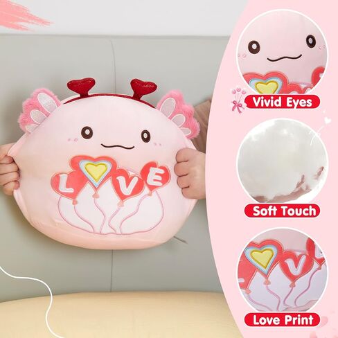 Athoinsu Cat Valentine's Day Plush Pillow Soft Squishy Kitty Stuffed Animal Kawaii Toy Gifts for Kids Girls & Boys 12 Inch in Kuwait