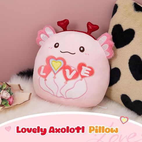Athoinsu Cat Valentine's Day Plush Pillow Soft Squishy Kitty Stuffed Animal Kawaii Toy Gifts for Kids Girls & Boys 12 Inch in Kuwait