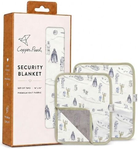Copper Pearl 3-Layer Knit Security Blanket Set Sized 16" x 16" 2-Pack Coastal in Kuwait