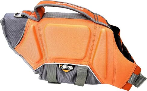 Dog Helios ® 'Tidal Guard' سترة نجاة مضادة للماء متعددة النقاط ومخيطة بشكل استراتيجي - سترة أمان عائمة أو سترة نجاة للحيوانات الأليفة للكلاب in Kuwait