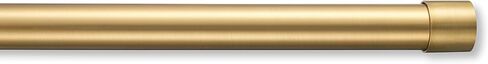 MODE Premium Collection 1" Diameter Curtain Rod Set with Modern Endcap Curtain Rod Finials and Steel Wall Mounted Adjustable Curtain Rod, Fits 36" to 72" Windows, Nickel in Kuwait