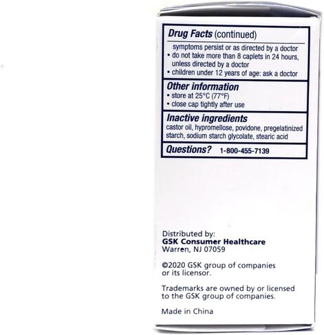 Panadol Extra Strength 500 Acetaminophen Pain Reliever and Fever Reducer Caplets, 50 Count (Pack of 3) in Kuwait