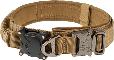 ADITYNA Tactical Dog Collar for Extra-Large Dogs - Soft Padded, Heavy Duty, Adjustable, Military, Big Pink Collar with Handle for Training and Walking in Kuwait