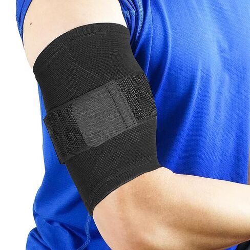 Luwint Bicep Tendonitis Brace, Knitted Compression Upper Arm Sleeve Support, 1 Pair (Medium) in Kuwait