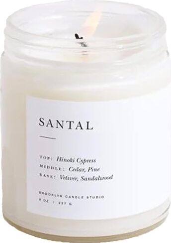 Brooklyn Candle Studio Sunday Morning Minimalist Candle | Vegan Soy Wax Luxury Scented Candle, Hand Poured in The USA, 50 Hour Slow Burn Time (7.5 oz) in Kuwait