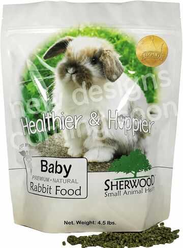 Sherwood Baby Rabbit Food. Hay-Based Pellet. No Wheat, Corn, or Soy for Better Digestion. 20 lbs in Kuwait