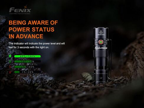 Fenix PD25R EDC Flashlight, 800 Lumen USB-C Rechargeable Dual Switch Pocket Size Lightweight with LumenTac Organizer in Kuwait