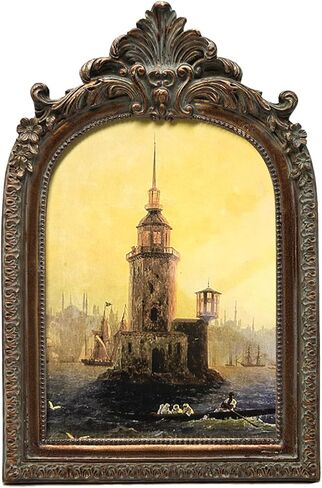 CISOO Vintage 5x7 Picture Frame Antique Photo Frame Table Top Display and Wall Hanging, Retro Home Decor, Ornate Photo Gallary Art (Black and Gold) in Kuwait