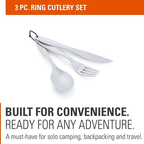 GSI Outdoors 3 Pc. Ring Cutlery Set- Eggshell, Black in Kuwait