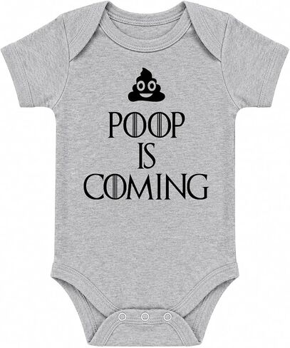 CBTwear Poop Is Coming - Funny TV Series Parody - Cute Infant One-Piece Baby Bodysuit in Kuwait