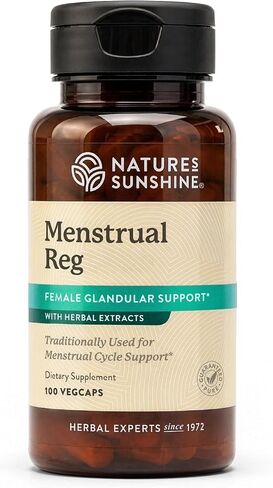 Nature's Sunshine Menstrual Reg, 100 Capsules, Kosher | Herbal Supplement Helps Maintain Hormone Balance and Promotes a More Comfortable Menstrual Cycle in Kuwait