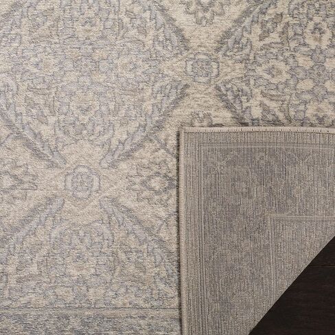 سجادة منطقة SAFAVIEH Brentwood Collection - 22.86 سم × 30.48 سم، كريمي ورمادي، تصميم شرقي تقليدي، لا يتساقط ويسهل العناية به، مثالي للمناطق ذات الحركة العالية في غرفة المعيشة وغرفة النوم (BNT863B) in Kuwait