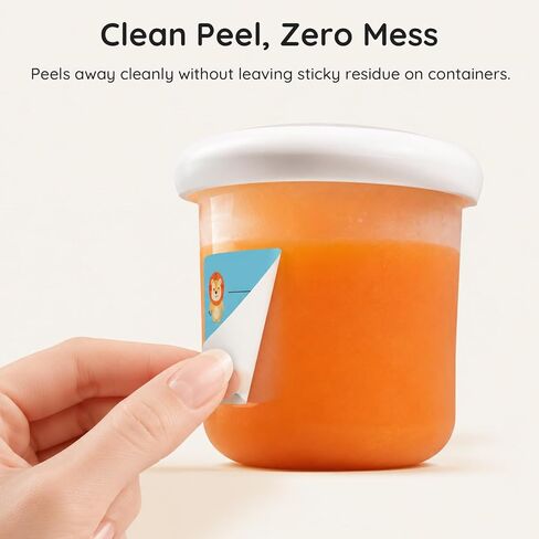 Baby Food Labels, Removable Write-On Daycare Date Labels for OXO Tot Baby Food Storage Containers, Trays, Jars, Freezer & Dishwasher Friendly, for Infants & Babies in Kuwait