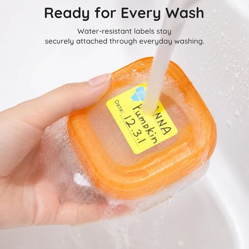 Baby Food Labels, Removable Write-On Daycare Date Labels for OXO Tot Baby Food Storage Containers, Trays, Jars, Freezer & Dishwasher Friendly, for Infants & Babies in Kuwait