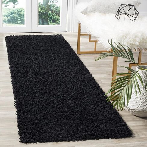 SAFAVIEH Athens Shag Collection Runner Rug - 2'3" x 8', Pink, Non-Shedding & Easy Care, 1.5-inch Thick Ideal for High Traffic Areas in Living Room, Bedroom (SGAS119P) in Kuwait