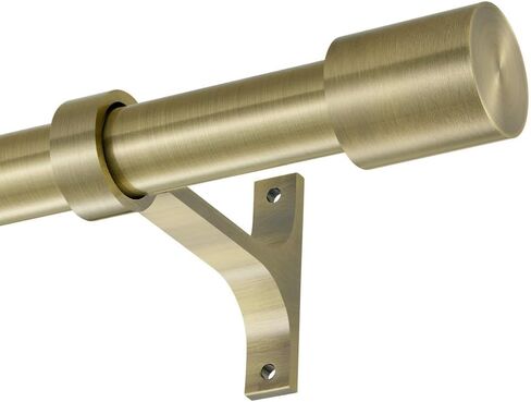 Heavy Duty Curtain Rods Extra Long 144 to 240 Inch, Single Drapery Rods with Cap Finials, 1-Inch Window Treatment Curtain Rod Telescoping, Brushed Nickel in Kuwait