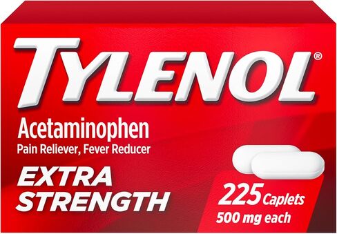 Tylenol Extra Strength Caplets, 500 mg Acetaminophen, 100 Ct in Kuwait