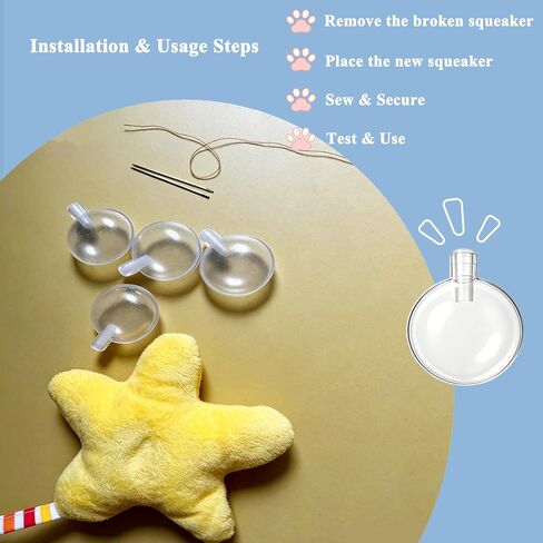 Miokun 300 Pack 35mm Squeakers for Dog Toys Fit Repair Dog Pet Baby Toys Noise Maker Insert Replacement in Kuwait