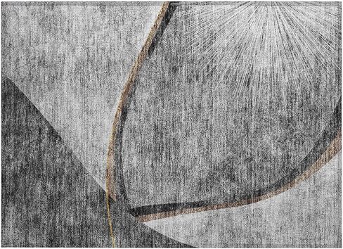 Addison Rugs Chantille ACN701 رمادي 2'3" x 7'6" سجادة للمدخل الداخلي والخارجي، سهلة التنظيف، يمكن غسلها في الغسالة، لا تساقط، سجادة منطقة المطبخ للحمام والفناء والغسيل وسجادة غرفة النوم in Kuwait