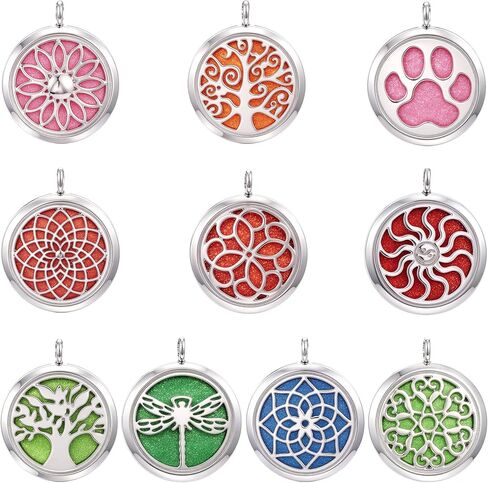 Vie Jeune 5pcs Mixed Pearl Cage Floating Pendant Aroma Diffuser Charms Stainless Steel Tone Perfume Essential Oil Diffuser Necklace Pendant Locket Jewelry in Kuwait