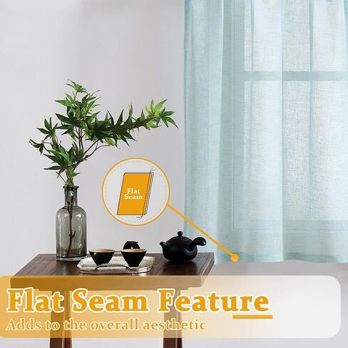 Fragrantex Grey Sheer Curtains 84 inch Long for Bedroom Faux Linen Window Curtain Drapes Grommet Top Voile Panels for Living Room Tulle 40" W x 84" L 2 Panels,Soft Gray in Kuwait
