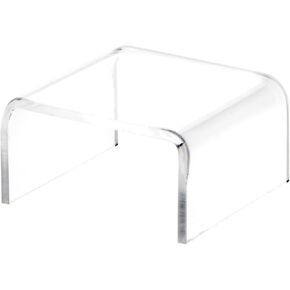 Plymor Clear Acrylic Short Square Display Riser, 3" H x 8" W x 8" D (1/4" thick) in Kuwait