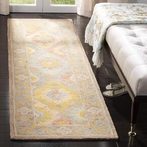 SAFAVIEH Suzani Collection 8' x 10' Ivory/Multi SZN317A Hand-Hooked Boho Premium Wool Area Rug in Kuwait