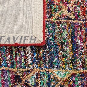 SAFAVIEH Nantucket Collection Accent Rug - 2' x 3', Multi, Handmade Boho Cotton, Ideal for High Traffic Areas in Entryway, Living Room, Bedroom (NAN402A) in Kuwait