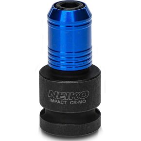 NEIKO 00254A Impact Socket Adapter and Magnetic Bit Holder, 7-Piece Set, 1/4" Hex Shank with 1/4, 3/8, 1/2-Inch Drive, Socket Adapter Extension Set 6" Long, Cr-V Steel, Power Drills & Impact Drivers in Kuwait