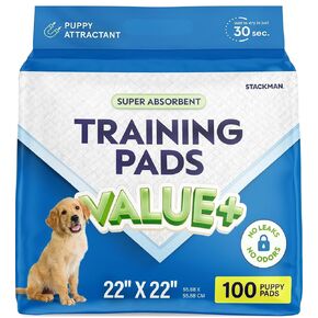 Pee Pads for Dog & Puppy Training [100-COUNT] Pet Potty Pads for Small Dogs 22" x 22" Leak-Proof Design - Quick-Dry Surface - Heavy Duty Absorbent Disposable Wee Pad - Dog & Puppy Products Bulk Pack in Kuwait