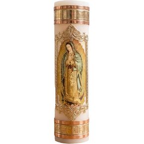 Angelitos de Mexico Virgen de Guadalupe Candle Prayer Our Lady of Guadalupe Guadalupana Cirio Vela Veladora in Kuwait