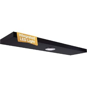 Kiera Grace Stockholm Aberg LED Light Floating Wall Mounted Shelves Hanging Shelf for Home, Office, 1Pack, 47", Black in Kuwait
