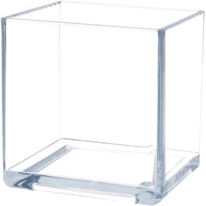 Royal Imports Flower Acrylic Vases Cubes, Decorative Centerpiece for Home or Wedding, Non Breakable Plastic, 4x4 - Clear in Kuwait