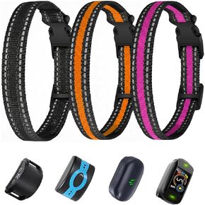 Collar Replacement Strap,3 Piece Reflective Replacement Nylon Collar Strap Dog GPS Training Bark Receiver Collars，Durable Adjustable Collar Straps for Small Medium Large Dogs in Kuwait