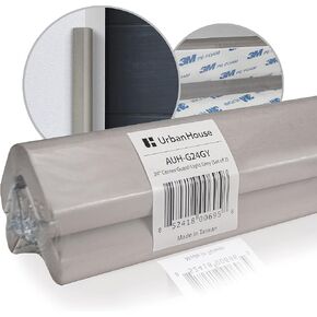 (2-Pack High-Density Corner Guard Edge Protector & Bumper for Parking Garages, Workshops, Baby Proofing Walls and Furniture - Neutral Grey, 16 Inches in Kuwait