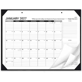 2024 Desk Calendar - Large Desk Calendar 2024, Jan. 2024 - Dec. 2024, 22" x 17", Large Ruled Blocks, Tear Off Design, 2 Corner Protectors & 2 Hanging Hooks, Perfect Desk Calendar for Organizing in Kuwait