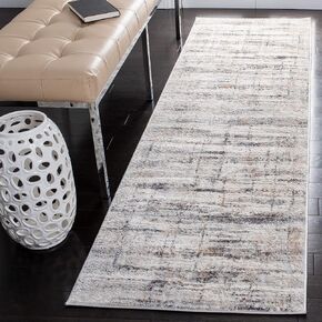 SAFAVIEH Amelia Collection Accent Rug - 4'5" x 6'5", Grey & Gold, Modern Abstract Crosshatch Design, Non-Shedding & Easy Care, Ideal for High Traffic Areas in Entryway, Living Room, Bedroom (ALA451G) in Kuwait