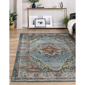 سجادة منطقة Loom Isabella Collection الفريدة - روسيليني (2' 7'' x 10' عداء، أزرق/بيج) in Kuwait