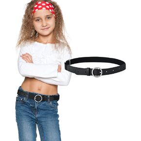 AWAYTR Kids Elastic Leather Belt - Stretch Belt for 3-16 Girls and Boys 16"-31.5" in Kuwait