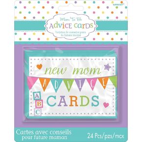 Amscan New Mom Advice Cards, 4 7/8" x 3 7/16", Multicolor in Kuwait