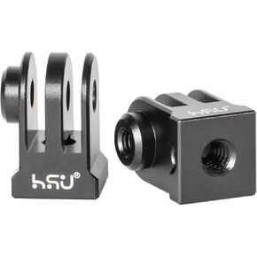 HSU Aluminum Alloy GoPro Tripod Mount Adapter for GoPro Hero 12/11/10/9/8/7/6, Mini 1/4-20 Metal Monopod Mount for AKASO Campark and Other Action Cameras (Black) in Kuwait