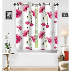 Sapphire Home 2pc Blackout Curtains for Living Room & Bedroom - Thermal Insulated Printed Drapes with Colorful Moroccan Design, Grommet Panels, Light Blocking & Insulating Fabric - 36" Purple in Kuwait