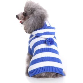Red and White Striped Dog Sweater Holiday Halloween Christmas Pet Clothes Soft Comfortable Dog Clothes in Kuwait