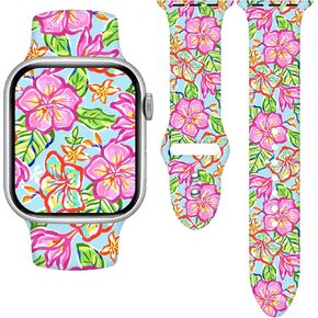 Watch Band Compatible with Apple Watch 38mm 40mm 41mm 42mm 44mm 45mm 49mm Women Replaceable Silicone Smartwatch Straps for iWatch Series Ultra SE 9 8 7 6 5 4 3 in Kuwait