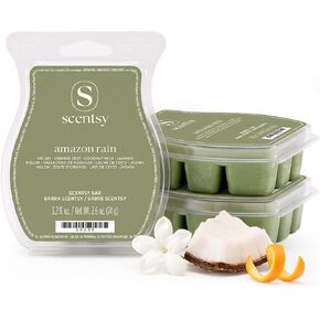 Scentsy, Amazon Rain, Wickless Candle Tart Warmer Wax 3.2 Oz Bar, 3-pack (3) in Kuwait