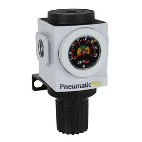 PneumaticPlus PPR2-N02BG Miniature Compressed Air Pressure Regulator 1/4" NPT - Embedded Gauge, Bracket in Kuwait
