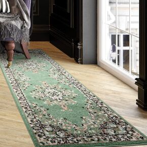 Antep Rugs Oriental 2x7 Traditional Medallion Indoor Runner Rug Siesta (Maroon Beige, 2' x 7') in Kuwait