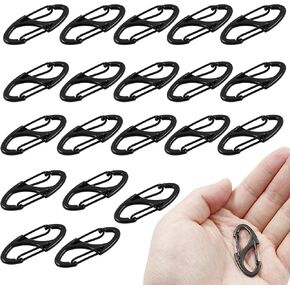 20 Pieces S Spring Snap Hook, Keychain Hook Metal Carabiner Clip, Double Snap Hook for Camping Fishing Hiking Outdoor Sports in Kuwait
